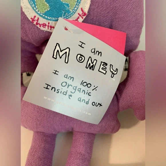 NWT Dreaming Lion LLC Aminals “I Am Momey” 100% Organic Cotton Doll Plush Gots